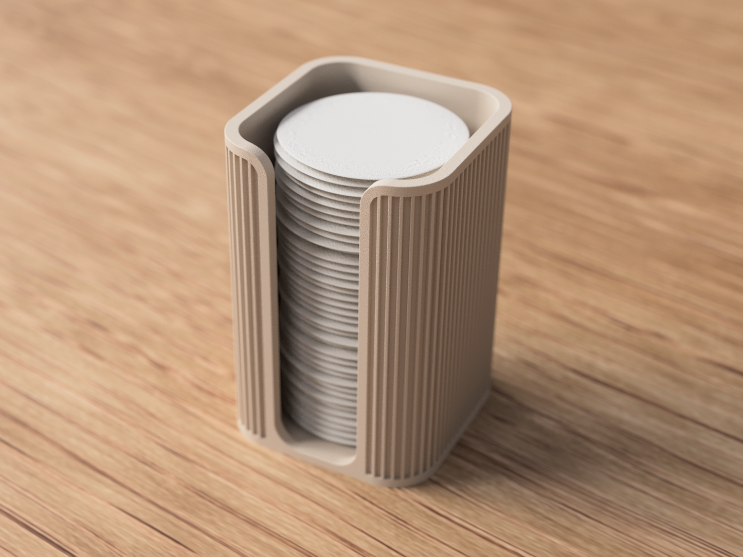 Modern Japandi Cotton Pad Holder - Scandinavian Design