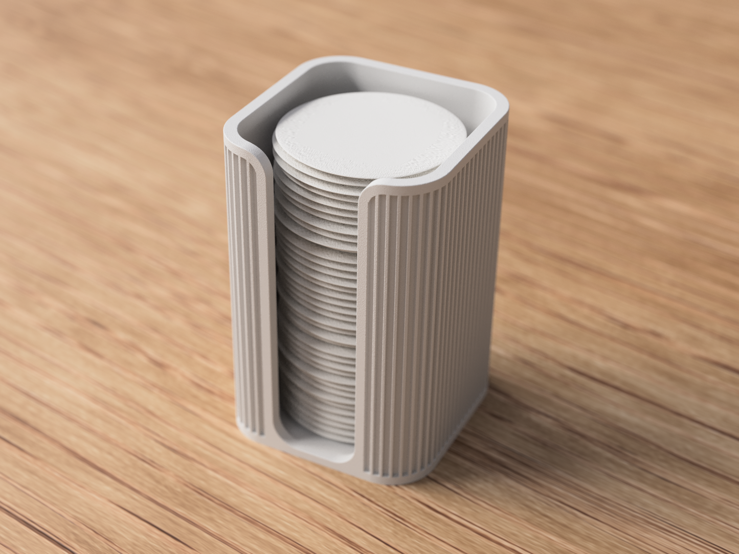 Modern Japandi Cotton Pad Holder - Scandinavian Design