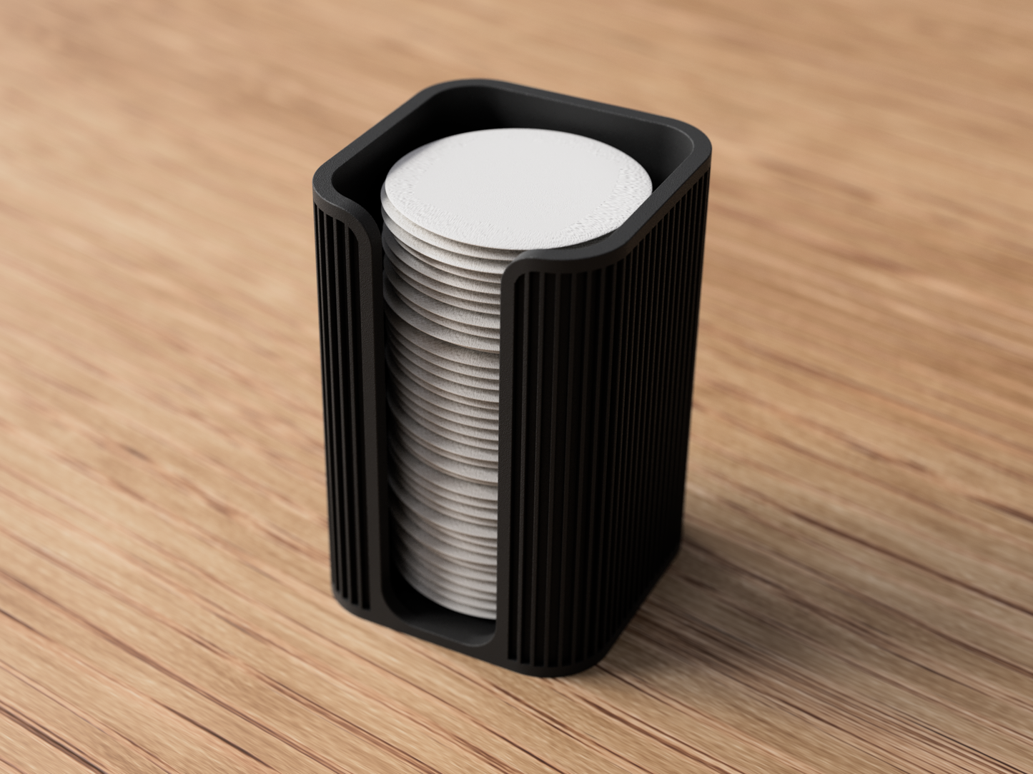 Modern Japandi Cotton Pad Holder - Scandinavian Design