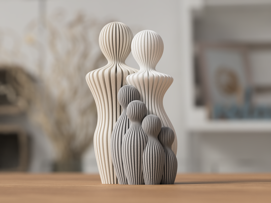 Customizable Minimalist Family Statue