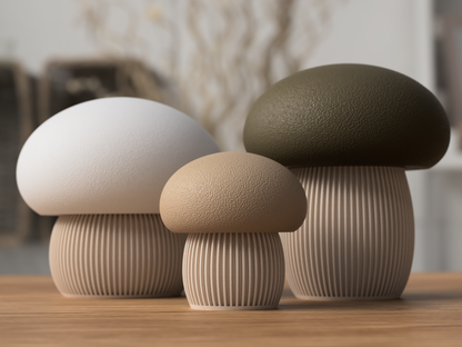 Japandi Mushroom Containers – Modern & Cozy Home Decor