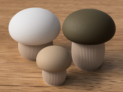 Japandi Mushroom Containers – Modern & Cozy Home Decor