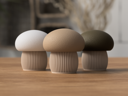 Japandi Mushroom Containers – Modern & Cozy Home Decor