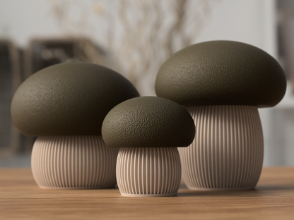 Japandi Mushroom Containers – Modern & Cozy Home Decor