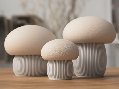 Japandi Mushroom Containers – Modern & Cozy Home Decor