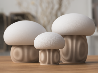 Japandi Mushroom Containers – Modern & Cozy Home Decor