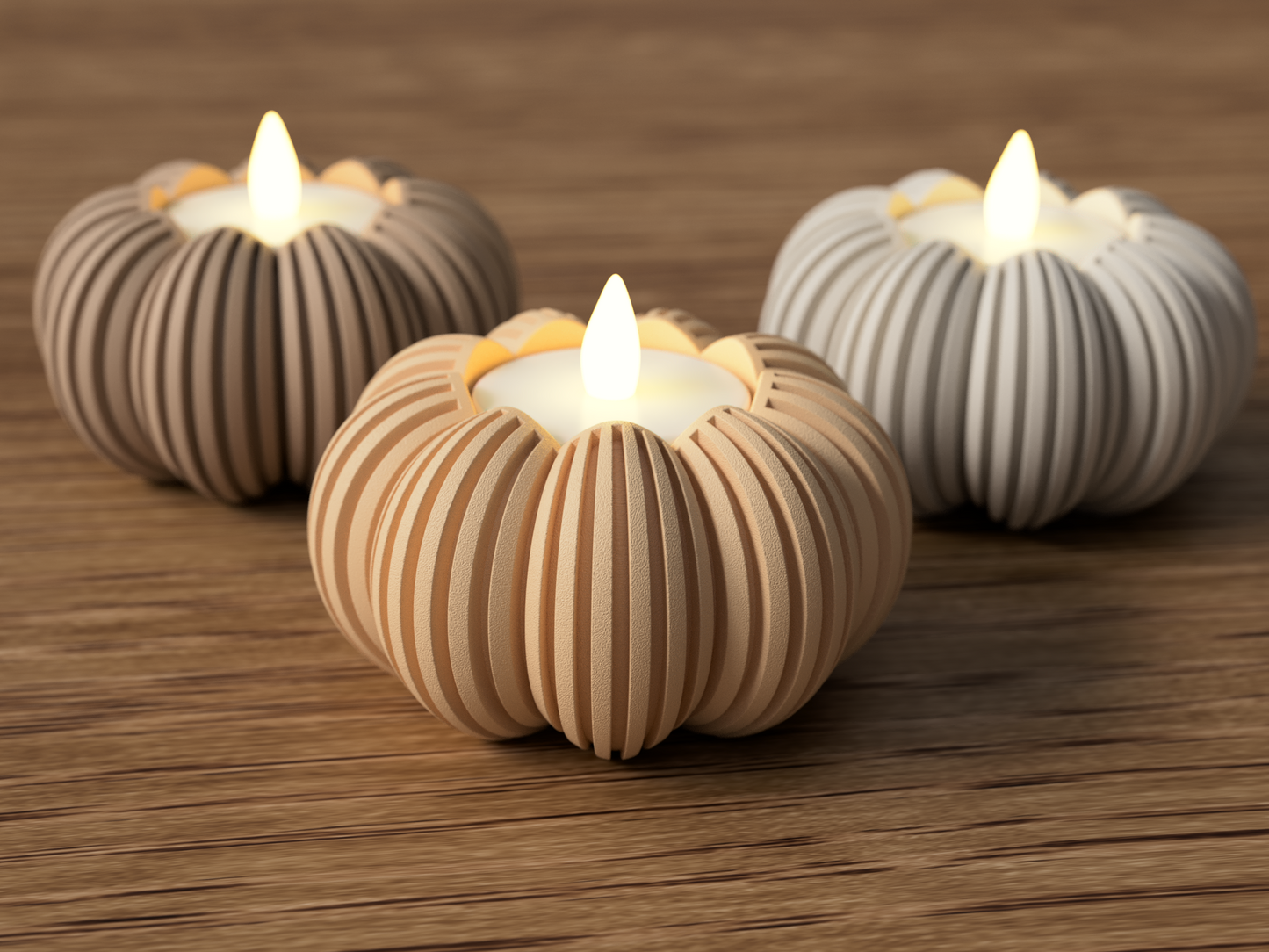 Pumpkin Tea light Holder | Minimalist Elegance for Halloween