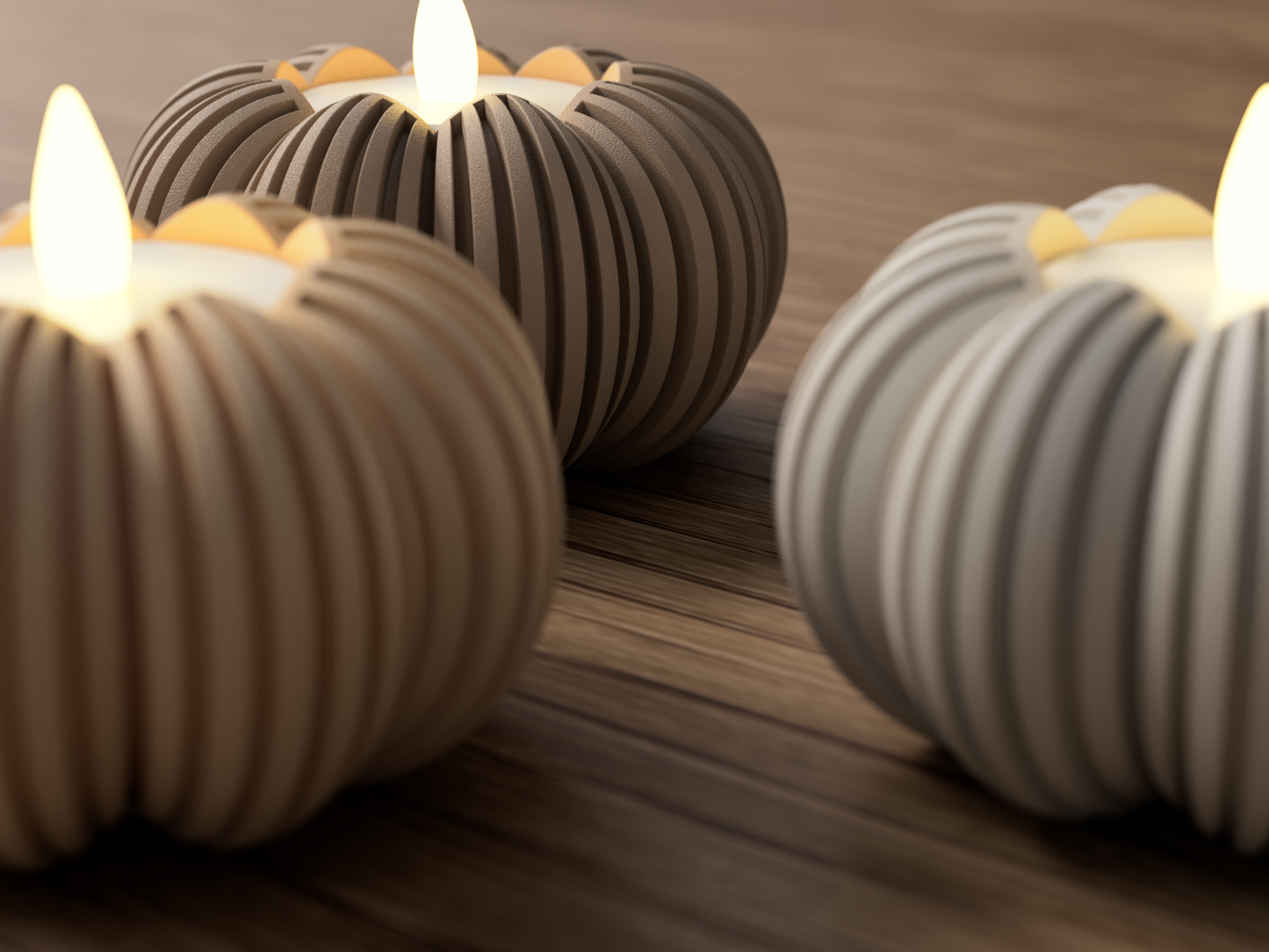 Pumpkin Tea light Holder | Minimalist Elegance for Halloween