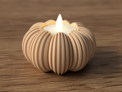 Pumpkin Tea light Holder | Minimalist Elegance for Halloween