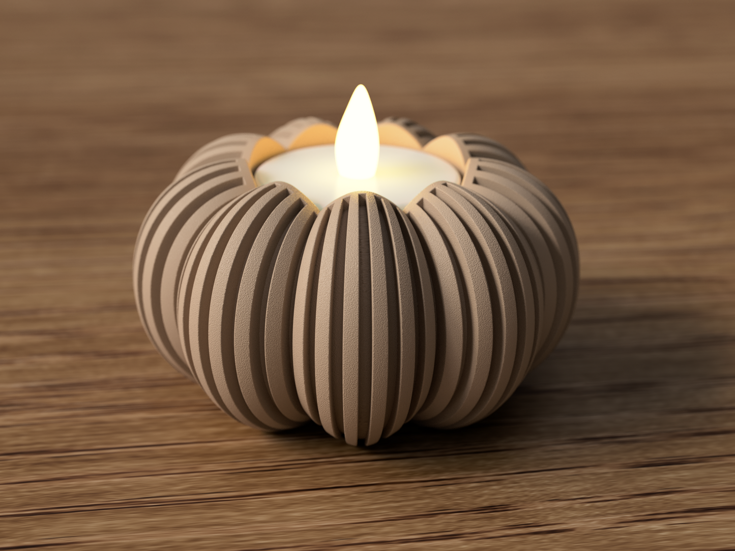 Pumpkin Tea light Holder | Minimalist Elegance for Halloween