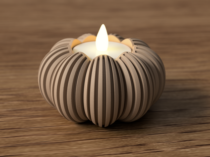 Pumpkin Tea light Holder | Minimalist Elegance for Halloween