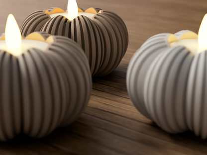 Pumpkin Tea light Holder | Minimalist Elegance for Halloween